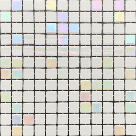 Vidrepur Iris White Mix Spanish Glass Mosaic Pool Tiles