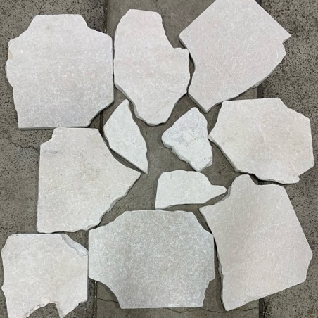 New Botticino Crazy Pattern Tumbled Paver Marble 30mm