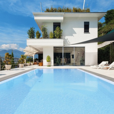 Onix Nieve Azul Celeste Spanish Glass Mosaic Pool Tiles