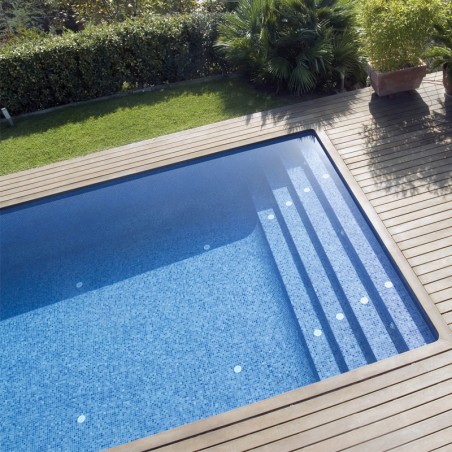 Onix Nieve Azul Cielo Spanish Glass Mosaic Pool Tiles