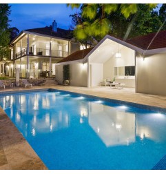 Onix Nieve Azul Medio Spanish Glass Mosaic Pool Tiles