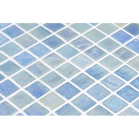 Onix Opalescent Azul Celeste Spanish Glass Mosaic Pool Tiles