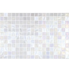 Onix Opalescent Blanco Spanish Glass Mosaic Pool Tiles