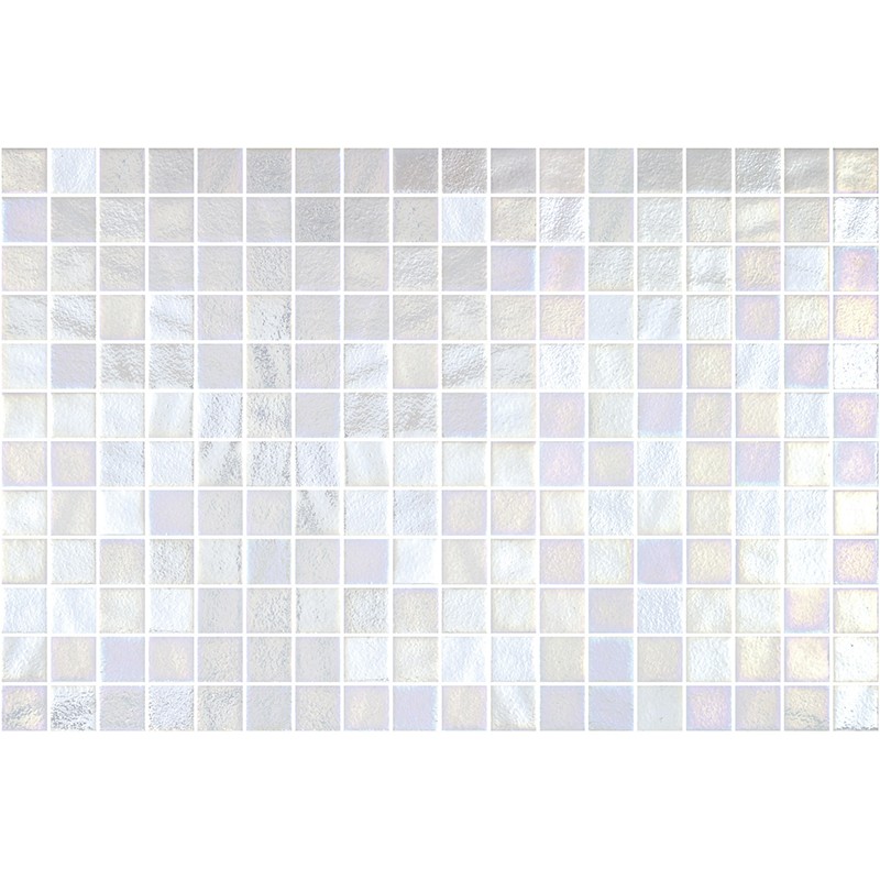 Onix Opalescent Blanco Spanish Glass Mosaic Pool Tiles