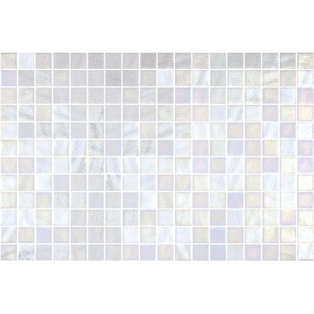 Onix Opalescent Blanco Spanish Glass Mosaic Pool Tiles