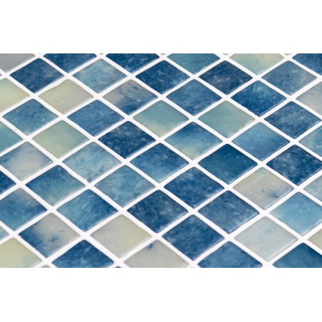 Onix Vanguard Bluestone Blend Spanish Glass Mosaic Pool Tiles