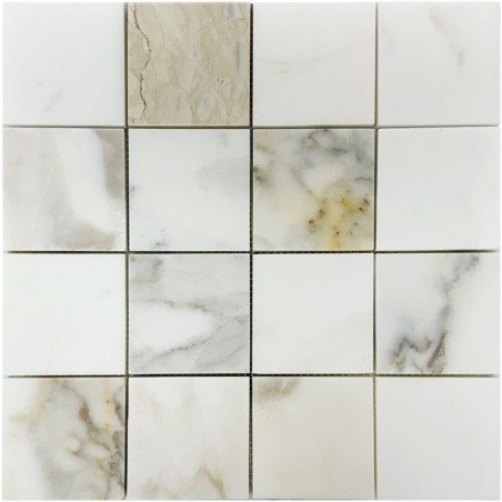 Calacatta Oro Gold Honed Square Sheeted Marble 75