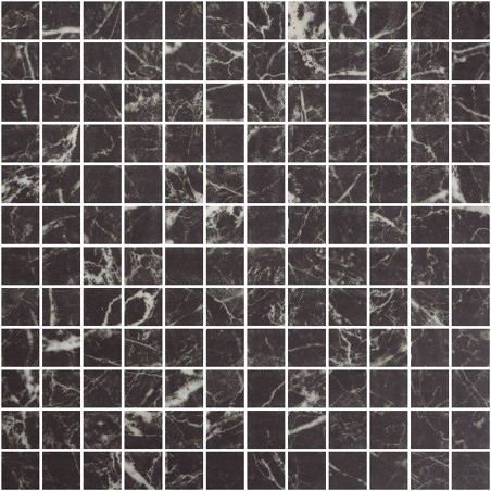 Onix Ecostone Nero Marquina Matte Spanish Glass Mosaic Pool Tiles