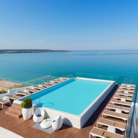 Onix Opalo Blanco Spanish Glass Mosaic Pool Tiles