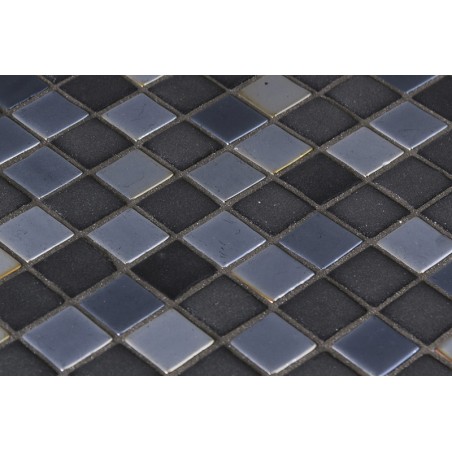 Onix Stoneglass Opalo Negro Spanish Glass Mosaic Pool Tiles