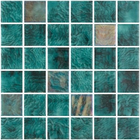 Onix Penta Vanguard Arrecife Iridis Emerald Spanish Glass Mosaic Pool Tiles