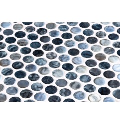 Onix Penny Vanguard Arracife Iridis Grey Spanish Glass Mosaic Pool Tiles