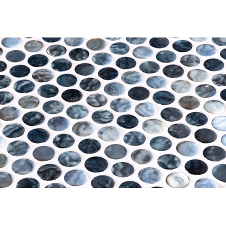 Onix Penny Vanguard Arracife Iridis Grey Spanish Glass Mosaic Pool Tiles