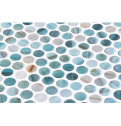 Onix Penny Vanguard Zaira Spanish Glass Mosaic Pool Tiles
