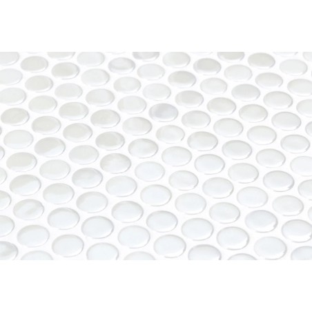 Onix Penny Vanguard Opalo White Spanish Glass Mosaic Pool Tiles