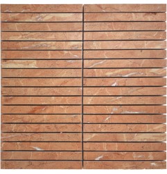 Rojo Alicante Kit Kat (Finger) Honed Marble Mosaic Tiles 148x15