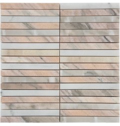 Rosa Portugal Kit Kat (Finger) Honed Marble Mosaic Tiles 148x15