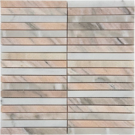Rosa Portugal Kit Kat (Finger) Honed Marble Mosaic Tiles 148x15