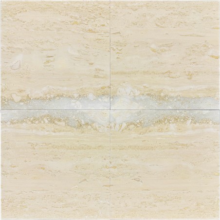 Italian Classico Veincut Epoxy Filled Polished Travertine Tiles