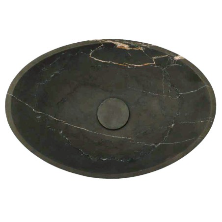 Pietra Grey Honed Oval Concave Design Basin Limestone 4671