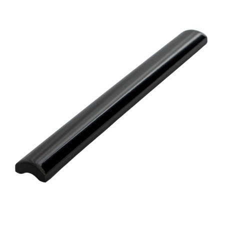 Black Gloss Pencil Listello Ceramic Tiles 20x200