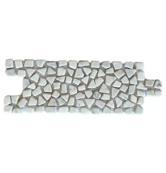 Carrara White Tumbled Mini Random Marble Borders