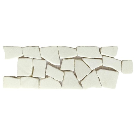 Thassos White Tumbled Random Marble Borders