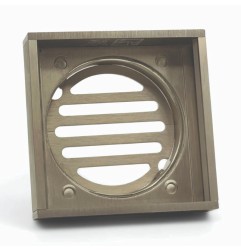 Ezy Flow Brushed Nickel Aluminium Floor Waste Grate 100x100x14