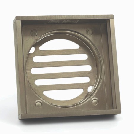 Ezy Flow Brushed Nickel Aluminium Floor Waste Grate 100x100x21