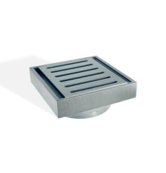 Ezy Flow Brushed Gun Metal Aluminium Floor Waste Grate 100x100x21