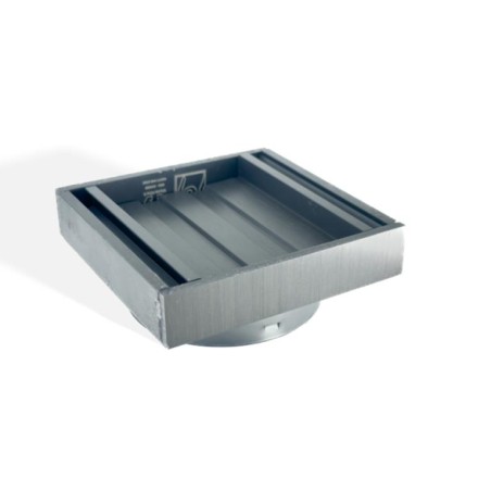 Ezy Flow Brushed Gun Metal Tile Insert Aluminium Floor Waste Grate 100x100x21