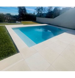 Crema Luminous Tumbled Paver Limestone