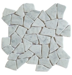 Carrara White Tumbled Random Marble