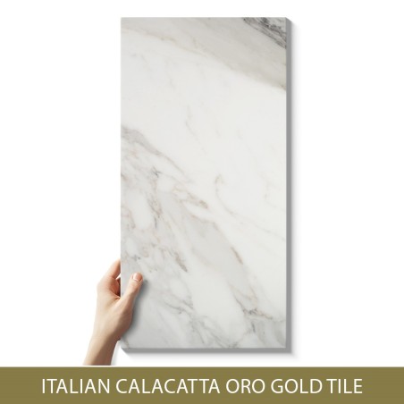 Italian Calacatta Oro Gold Honed Marble Tiles
