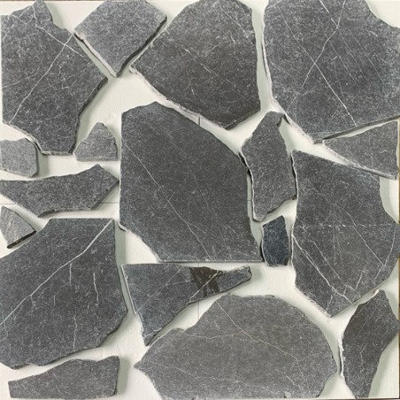 Pietra Grey Crazy Pattern Tumbled Limestone Tiles 15mm