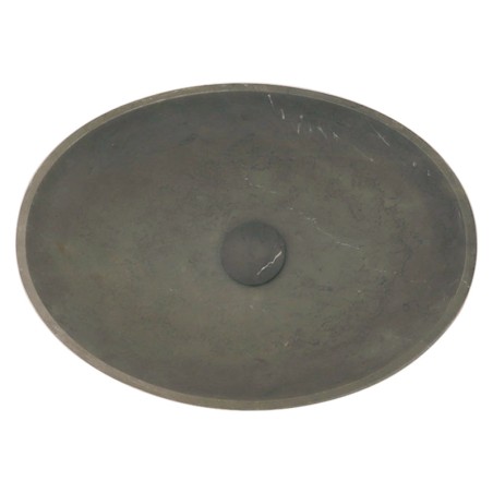 Pietra Grey Honed Oval Concave Design Basin Limestone 4851