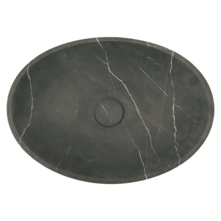 Pietra Grey Honed Oval Concave Design Basin Limestone 4854