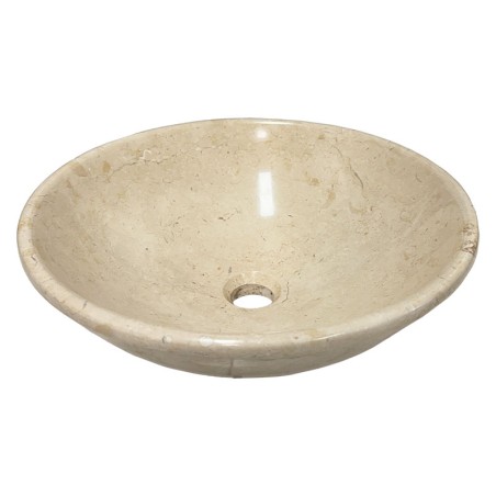 Spanish Crema Marfil Polished Round Marble Basin