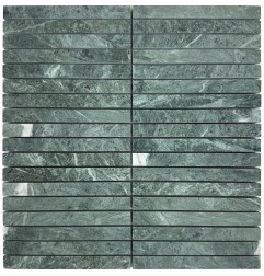 Verde Alpi Green Kit Kat Honed Marble Mosaic Tiles 148x15