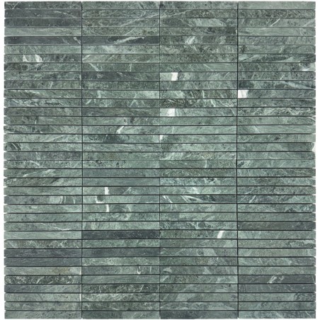 Verde Alpi Green Kit Kat Honed Marble Mosaic Tiles 148x15