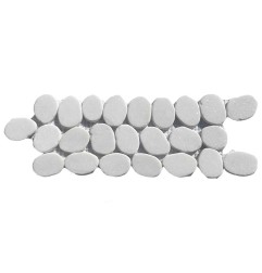 Thassos Tumbled Sliced Mini Pebble Borders
