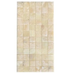 White Onyx Polished Mosaic tiles 50x50