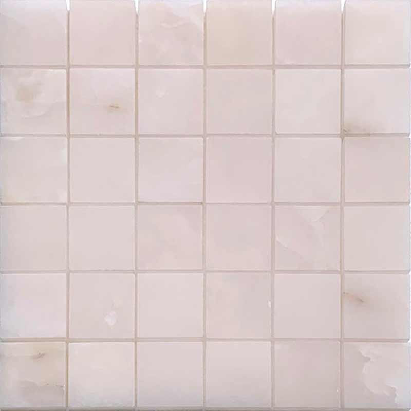 Pink Onyx Polished Mosaic tiles 50x50