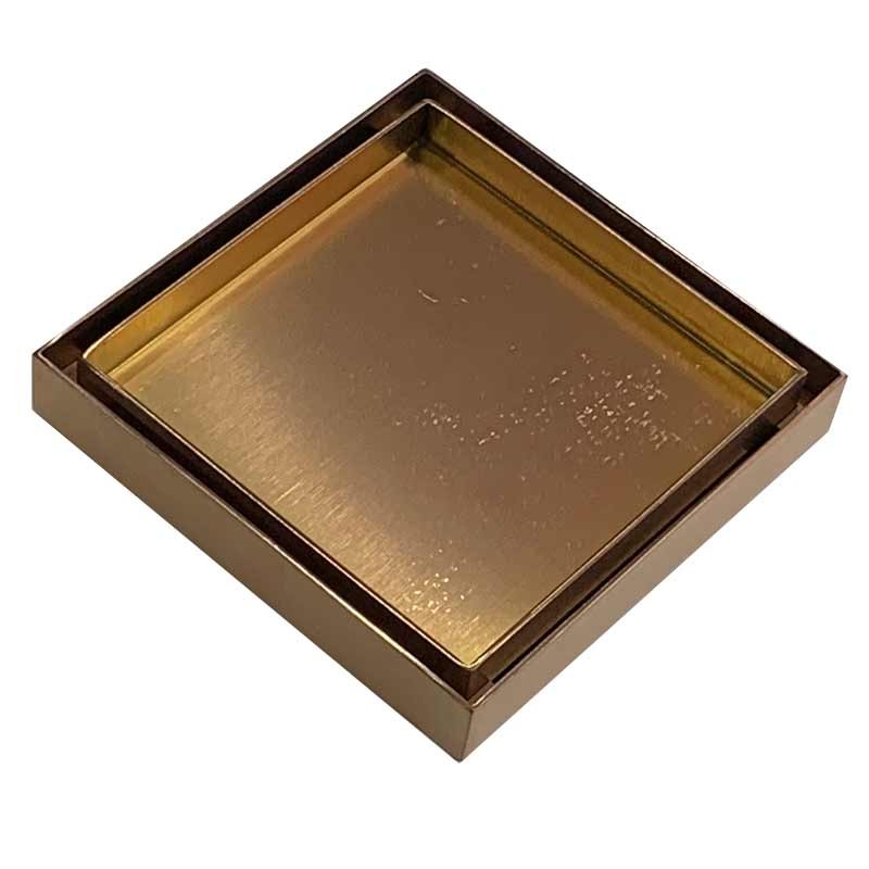 Tile Insert 316 Marine Grade Brush Copper Stainless Steel Floor Drain 120