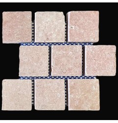 Rosa Perlino Tumbled Brick Pattern Cobblestone Marble