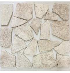 Classico Light Crazy Pattern Tumbled Paver Travertine 30mm
