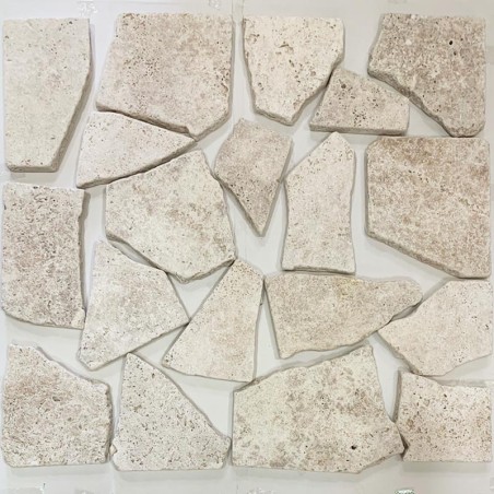 Classico Light Crazy Pattern Tumbled Paver Travertine 30mm