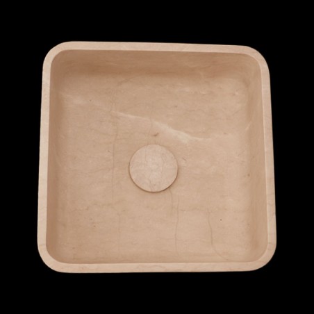 Bianca Perla Honed Square Basin Limestone 4554