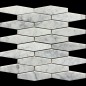 Long Hexagon Carrara Honed Marble Mosaic Tiles