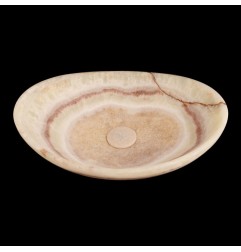 Green Onyx Honed Oval Concave Design Basin 4579 With Matching Pop-Up Waste